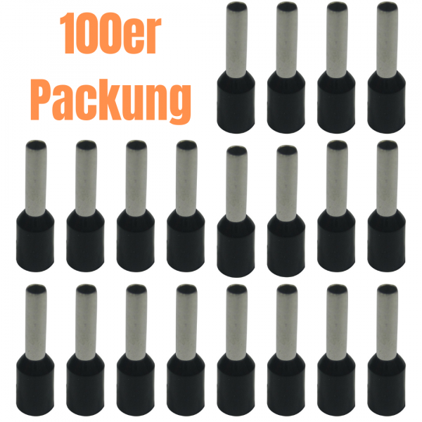 Aderendhülsen - 1,50mm² - Schwarz (100er Pack)
